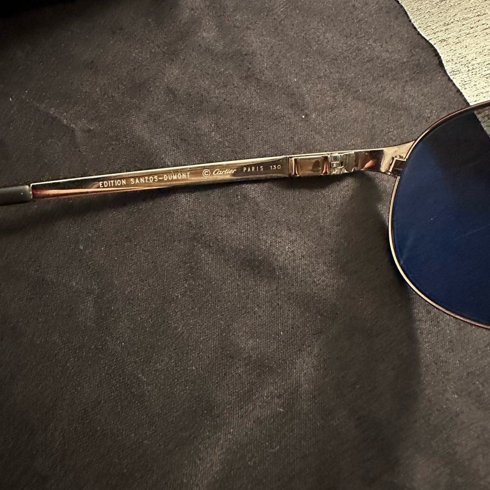 CARTIER Santos-Dumont Aviator Sunglasses 130 - Picture 7 of 9